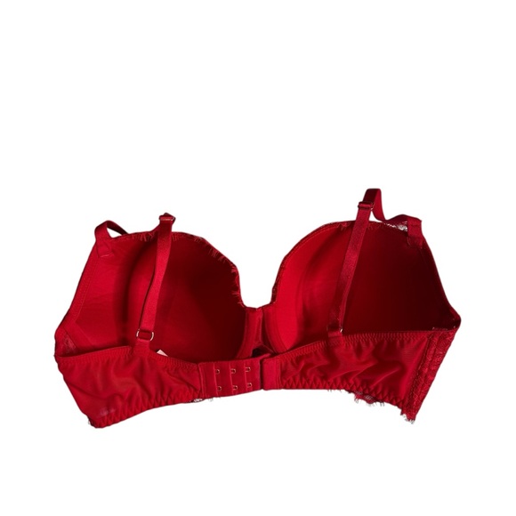 Victorias Secret Dream Angels Lined Demi Red Lace Wired Bra Womens Size 34DDD - Picture 3 of 7